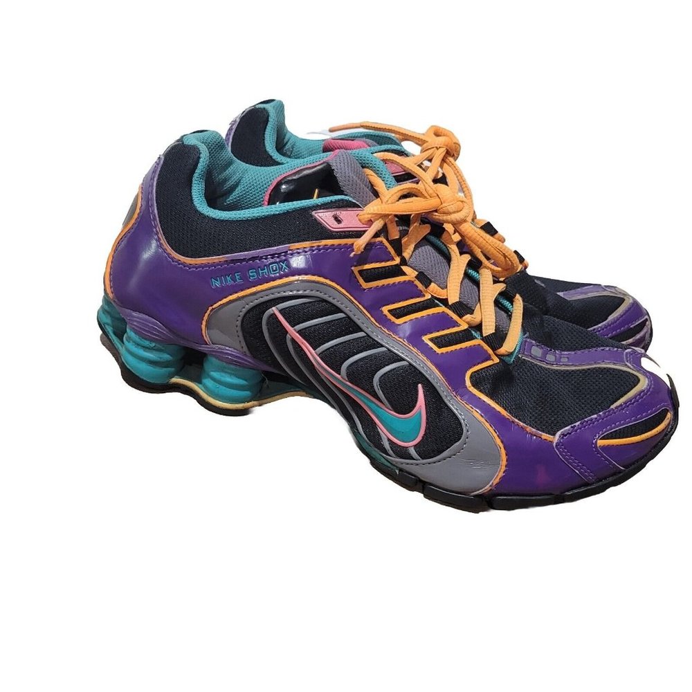 Nike Shox Navina Athletic Shoes Blk Turquoise Purple RARE 356918-038 Wmns Sz 9.5